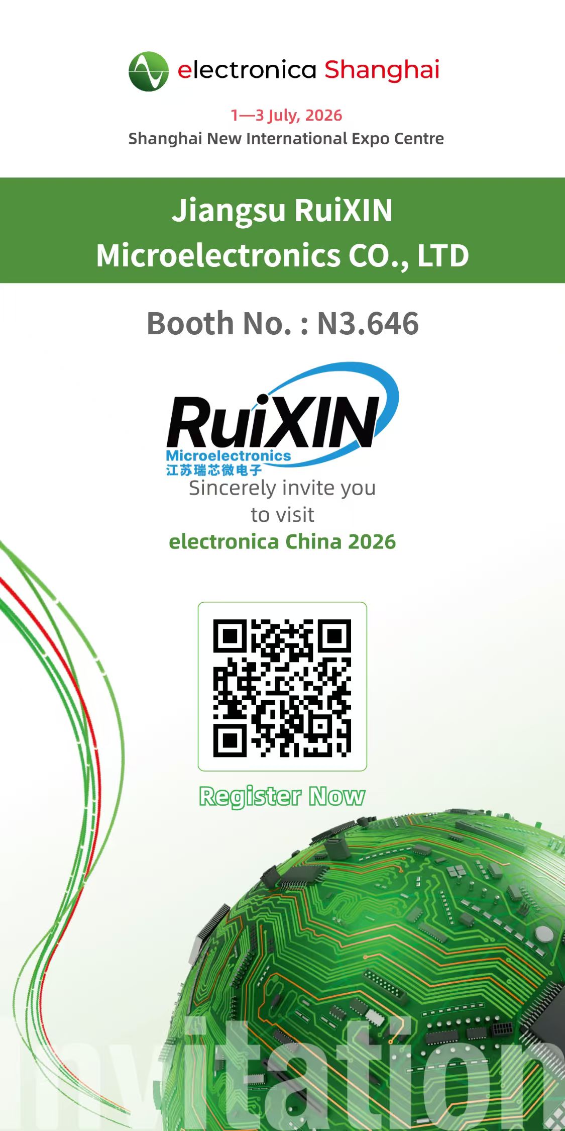 Jiangsu RuiXIN Microelectronics to Highlight Advanced Semiconductor Solutions at electronica China 2026
